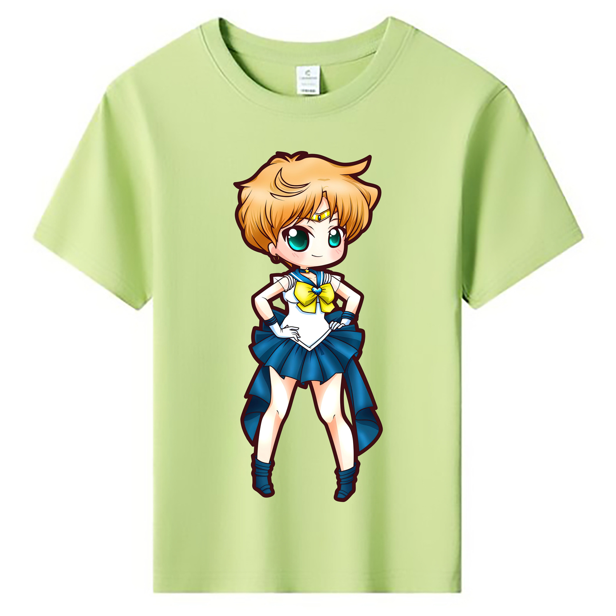 （画像用） 美少女戦士セーラームーン 天王はるか Sailor Moon Tenoh Haruka 綿100％キッズTシャツ（フロントプリント）